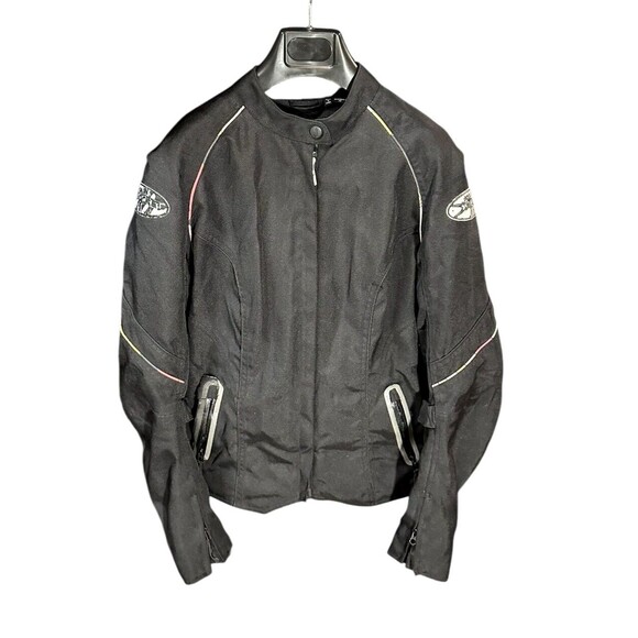 Joe rocket women’s medium jacket black pink inside small vents for fitted - Picture 1 of 16